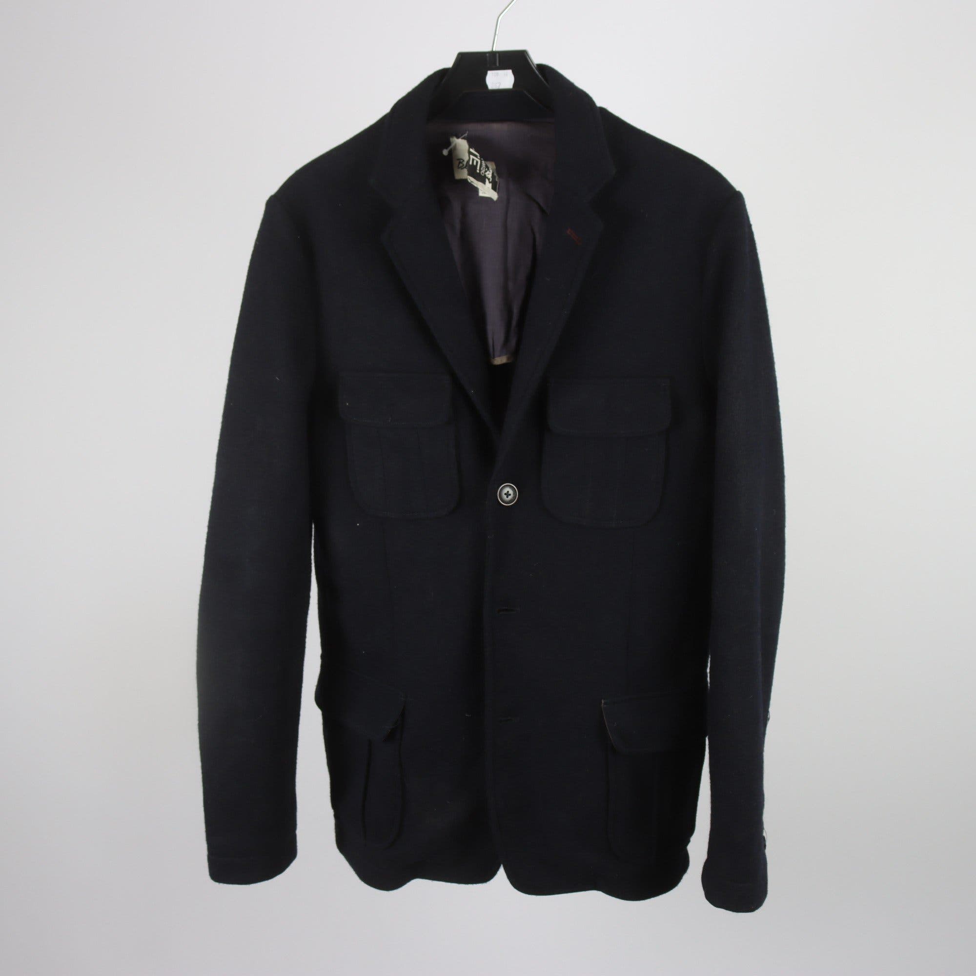Ulljacka, H.E. x Mango, blå, 500% ull, stl. L.