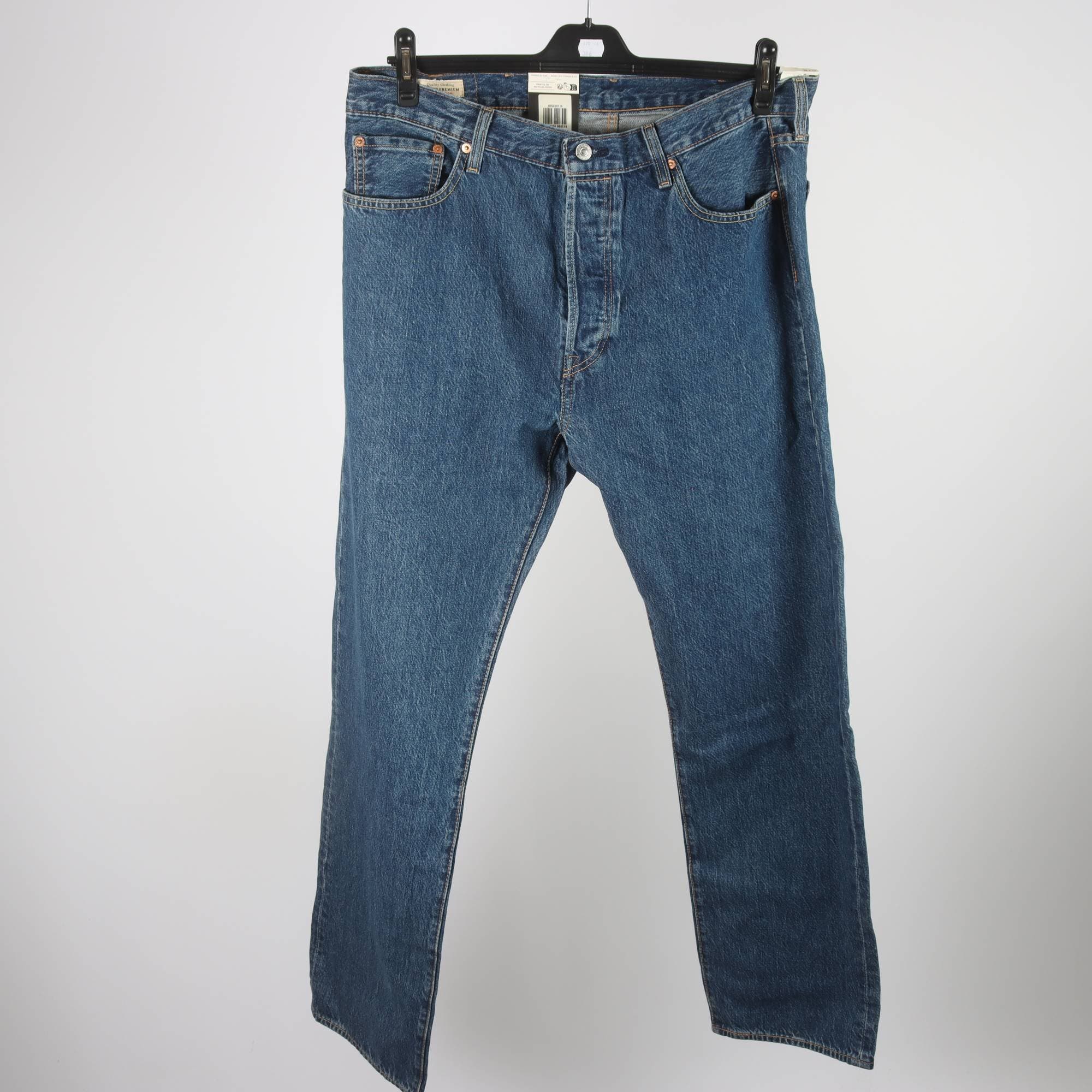 Jeans, Levis, 501, blå, stl. 38″/34.