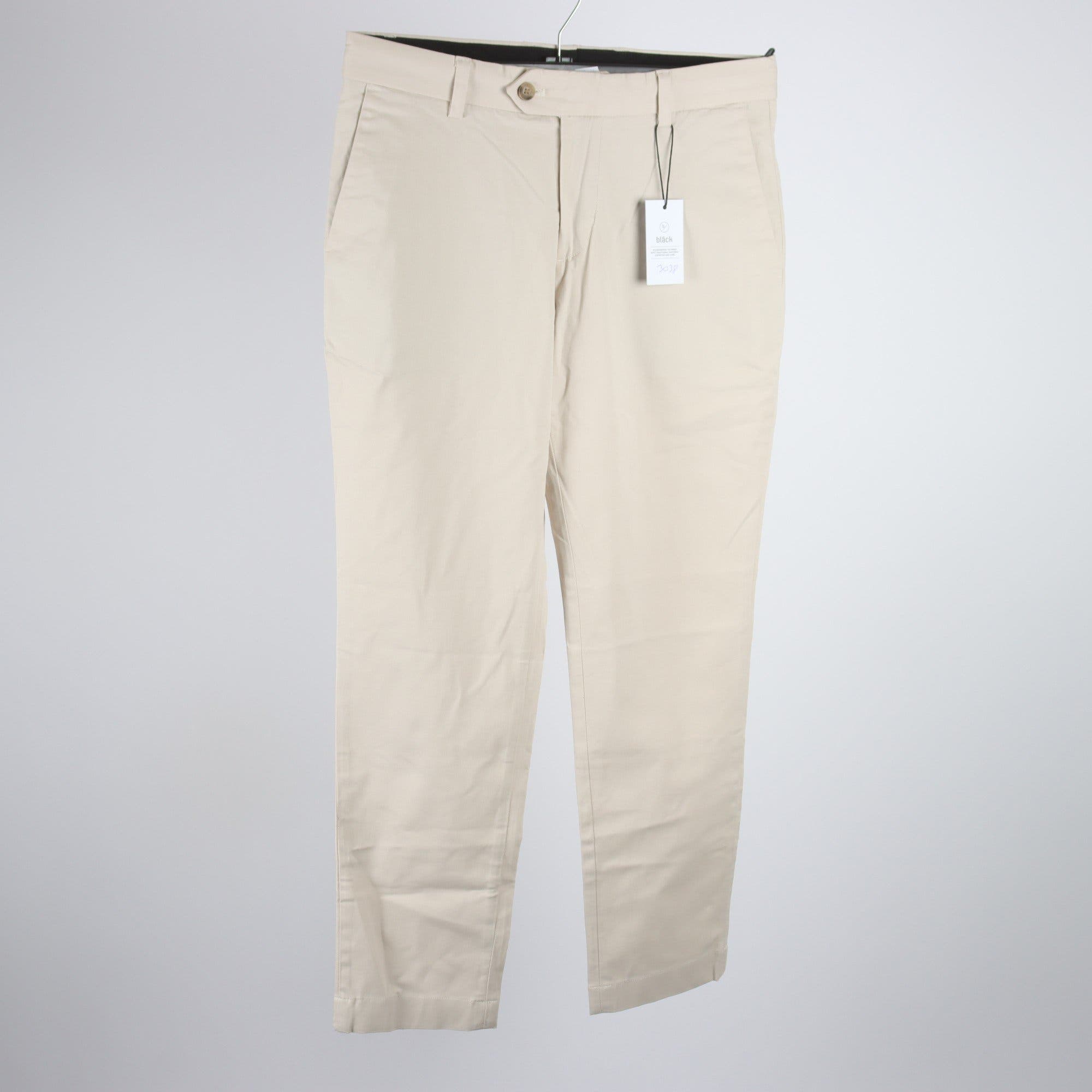 Byxor, Bläck, offwhite, stl. 48.